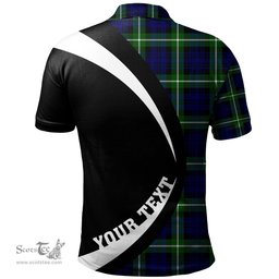 ScotsTee Shop Scottish Lammie Clan Crest Personalized Tartan Polo Shirt Circle Style Back Shirt with Your Text