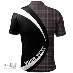 ScotsTee Shop Scottish Forbes of Druinnor Weathered Clan Crest Personalized Tartan Polo Shirt Circle Style Back Shirt with Your Text