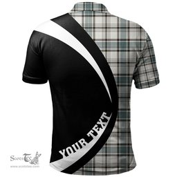 ScotsTee Shop Scottish Haney Weathered Clan Crest Personalized Tartan Polo Shirt Circle Style Back Shirt with Your Text