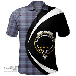 ScotsTee Shop Scottish Leith District Weathered Clan Crest Personalized Tartan Polo Shirt Circle Style Back Shirt with Your Text
