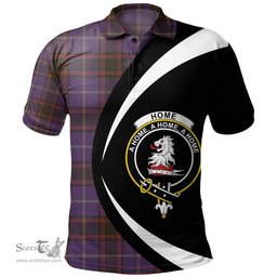 ScotsTee Shop Scottish Home Weathered Clan Crest Personalized Tartan Polo Shirt Circle Style Back Shirt with Your Text