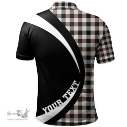 ScotsTee Shop Scottish Hogg Modern Clan Crest Personalized Tartan Polo Shirt Circle Style Back Shirt with Your Text