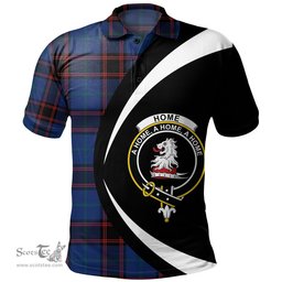 ScotsTee Shop Scottish Home Modern Clan Crest Personalized Tartan Polo Shirt Circle Style Back Shirt with Your Text
