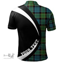 ScotsTee Shop Scottish Fletcher Family Ancient Clan Crest Personalized Tartan Polo Shirt Circle Style Back Shirt with Your Text