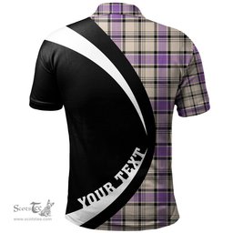 ScotsTee Shop Scottish Haney Ancient Clan Crest Personalized Tartan Polo Shirt Circle Style Back Shirt with Your Text