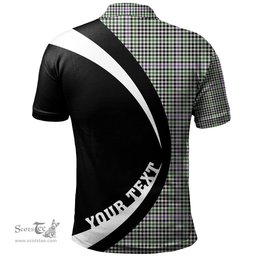 ScotsTee Shop Scottish Halliday (Holliday) Ancient Clan Crest Personalized Tartan Polo Shirt Circle Style Back Shirt with Your Text