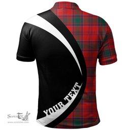 ScotsTee Shop Scottish MacLintock Modern Clan Crest Personalized Tartan Polo Shirt Circle Style Back Shirt with Your Text