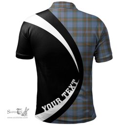 ScotsTee Shop Scottish Miller Weathered Clan Crest Personalized Tartan Polo Shirt Circle Style Back Shirt with Your Text