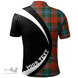 ScotsTee Shop Scottish Manson Ancient Clan Crest Personalized Tartan Polo Shirt Circle Style Back Shirt with Your Text