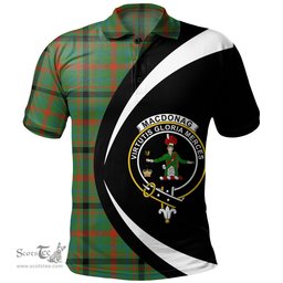 ScotsTee Shop Scottish MacDonagh Ancient Clan Crest Personalized Tartan Polo Shirt Circle Style Back Shirt with Your Text