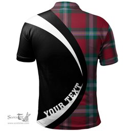 ScotsTee Shop Scottish MacLaine of LochBuie (Cockburn) (MacLaine of LochBuie) Modern Clan Crest Personalized Tartan Polo Shirt Circle Style Back Shirt with Your Text