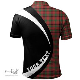 ScotsTee Shop Scottish MacDonald of Aird & Valley (Donald of Aird & Valley) Ancient Clan Crest Personalized Tartan Polo Shirt Circle Style Back Shirt with Your Text
