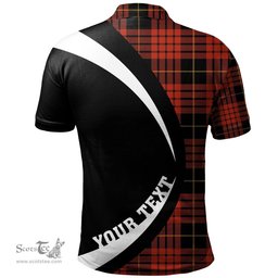 ScotsTee Shop Scottish MacQueen Ancient Clan Crest Personalized Tartan Polo Shirt Circle Style Back Shirt with Your Text