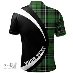 ScotsTee Shop Scottish MacLean of Duart Hunting (Vestiarium Scoticum) Ancient Clan Crest Personalized Tartan Polo Shirt Circle Style Back Shirt with Your Text