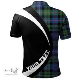 ScotsTee Shop Scottish MacNeil of Barra Old (MacNeill Old) Modern Clan Crest Personalized Tartan Polo Shirt Circle Style Back Shirt with Your Text