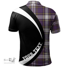 ScotsTee Shop Scottish Maver Dress Weathered Clan Crest Personalized Tartan Polo Shirt Circle Style Back Shirt with Your Text