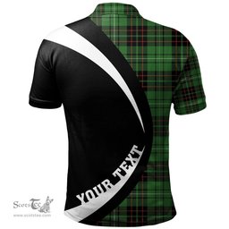 ScotsTee Shop Scottish MacAulay of Lewis Ancient Clan Crest Personalized Tartan Polo Shirt Circle Style Back Shirt with Your Text
