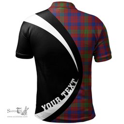 ScotsTee Shop Scottish MacTier Modern Clan Crest Personalized Tartan Polo Shirt Circle Style Back Shirt with Your Text
