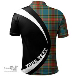 ScotsTee Shop Scottish MacBeth Ancient Clan Crest Personalized Tartan Polo Shirt Circle Style Back Shirt with Your Text