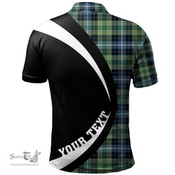 ScotsTee Shop Scottish MacKellar Ancient Clan Crest Personalized Tartan Polo Shirt Circle Style Back Shirt with Your Text