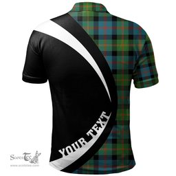 ScotsTee Shop Scottish MacDonald of Borrodale (Donald Borrodale Historic) Ancient Clan Crest Personalized Tartan Polo Shirt Circle Style Back Shirt with Your Text