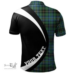 ScotsTee Shop Scottish MacInnes Ancient Clan Crest Personalized Tartan Polo Shirt Circle Style Back Shirt with Your Text