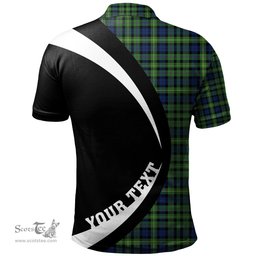 ScotsTee Shop Scottish MacBride Modern Clan Crest Personalized Tartan Polo Shirt Circle Style Back Shirt with Your Text