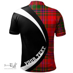ScotsTee Shop Scottish MacDowall Clan Crest Personalized Tartan Polo Shirt Circle Style Back Shirt with Your Text