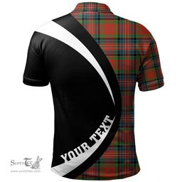 ScotsTee Shop Scottish MacPherson Ancient Clan Crest Personalized Tartan Polo Shirt Circle Style Back Shirt with Your Text