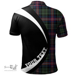 ScotsTee Shop Scottish MacNeil of Colonsay (MacNeil of Barra of Colonsay) (Highland Society of London) Modern Clan Crest Personalized Tartan Polo Shirt Circle Style Back Shirt with Your Text