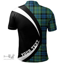 ScotsTee Shop Scottish MacNeil of Colonsay (MacNeil of Barra of Colonsay) Ancient Clan Crest Personalized Tartan Polo Shirt Circle Style Back Shirt with Your Text