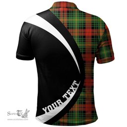ScotsTee Shop Scottish Martin Ancient Clan Crest Personalized Tartan Polo Shirt Circle Style Back Shirt with Your Text