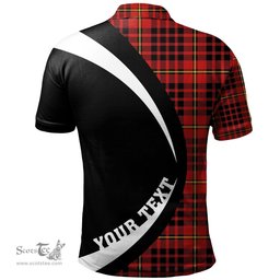 ScotsTee Shop Scottish MacIan Modern Clan Crest Personalized Tartan Polo Shirt Circle Style Back Shirt with Your Text