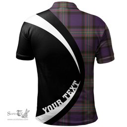 ScotsTee Shop Scottish MacLaren of Broich Weathered Clan Crest Personalized Tartan Polo Shirt Circle Style Back Shirt with Your Text