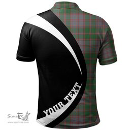 ScotsTee Shop Scottish MacPherson of Glentruim Ancient Clan Crest Personalized Tartan Polo Shirt Circle Style Back Shirt with Your Text
