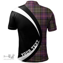 ScotsTee Shop Scottish MacNeil of Colonsay (MacNeil of Barra of Colonsay) (Highland Society of London) Weathered Clan Crest Personalized Tartan Polo Shirt Circle Style Back Shirt with Your Text