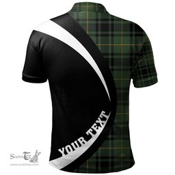 ScotsTee Shop Scottish MacArthur Modern Clan Crest Personalized Tartan Polo Shirt Circle Style Back Shirt with Your Text