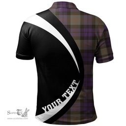 ScotsTee Shop Scottish MacArthur of Milton Weathered Clan Crest Personalized Tartan Polo Shirt Circle Style Back Shirt with Your Text