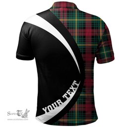 ScotsTee Shop Scottish Martin Modern Clan Crest Personalized Tartan Polo Shirt Circle Style Back Shirt with Your Text