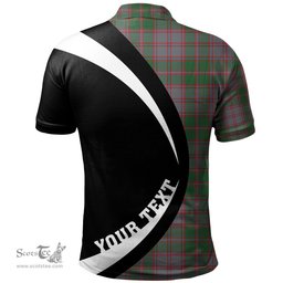 ScotsTee Shop Scottish MacPherson of Glentruim Modern Clan Crest Personalized Tartan Polo Shirt Circle Style Back Shirt with Your Text