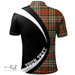 ScotsTee Shop Scottish MacGill Ancient Clan Crest Personalized Tartan Polo Shirt Circle Style Back Shirt with Your Text