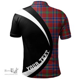 ScotsTee Shop Scottish MacNiven Modern Clan Crest Personalized Tartan Polo Shirt Circle Style Back Shirt with Your Text