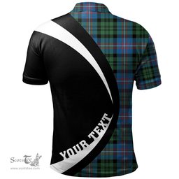 ScotsTee Shop Scottish MacNeil of Colonsay (MacNeil of Barra of Colonsay) (Highland Society of London) Ancient Clan Crest Personalized Tartan Polo Shirt Circle Style Back Shirt with Your Text