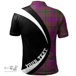ScotsTee Shop Scottish MacIntyre of Glenorchy Modern Clan Crest Personalized Tartan Polo Shirt Circle Style Back Shirt with Your Text