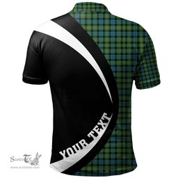 ScotsTee Shop Scottish MacBride Ancient Clan Crest Personalized Tartan Polo Shirt Circle Style Back Shirt with Your Text