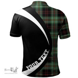 ScotsTee Shop Scottish MacDiarmid Modern Clan Crest Personalized Tartan Polo Shirt Circle Style Back Shirt with Your Text