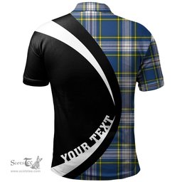 ScotsTee Shop Scottish Maver Dress Modern Clan Crest Personalized Tartan Polo Shirt Circle Style Back Shirt with Your Text