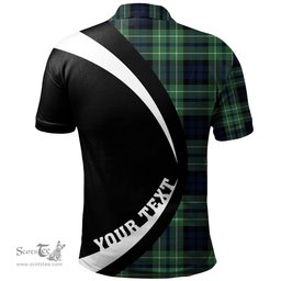 ScotsTee Shop Scottish MacNeil of Colonsay (MacNeil of Barra of Colonsay) Modern Clan Crest Personalized Tartan Polo Shirt Circle Style Back Shirt with Your Text