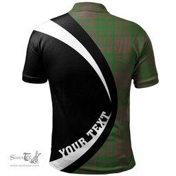 ScotsTee Shop Scottish MacAlister of Glenbarr Hunting (MacAlister of Glenbarr; Hunting) Ancient Clan Crest Personalized Tartan Polo Shirt Circle Style Back Shirt with Your Text