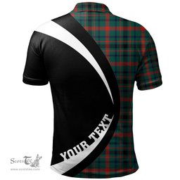 ScotsTee Shop Scottish MacDonagh Modern Clan Crest Personalized Tartan Polo Shirt Circle Style Back Shirt with Your Text
